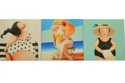 SET 3 PANNELLI BOTERO DISEGNO 2 MISURA CM 47x47
