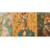 SET 3 PANNELLI DISEGNO ANIMALI 2 CM 47x47