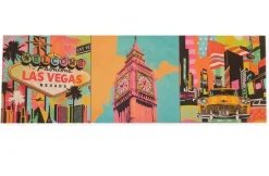 SET 3 PANNELLI DISEGNO CITY 3 CM 47x47