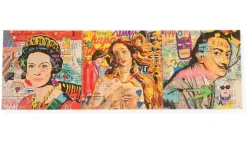 SET 3 PANNELLI DISEGNO STREET ART 3 CM 47x47