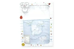 SET 3 PEZZI CULLA DISEGNO CONIGLIETTO AMACA AZZURRO