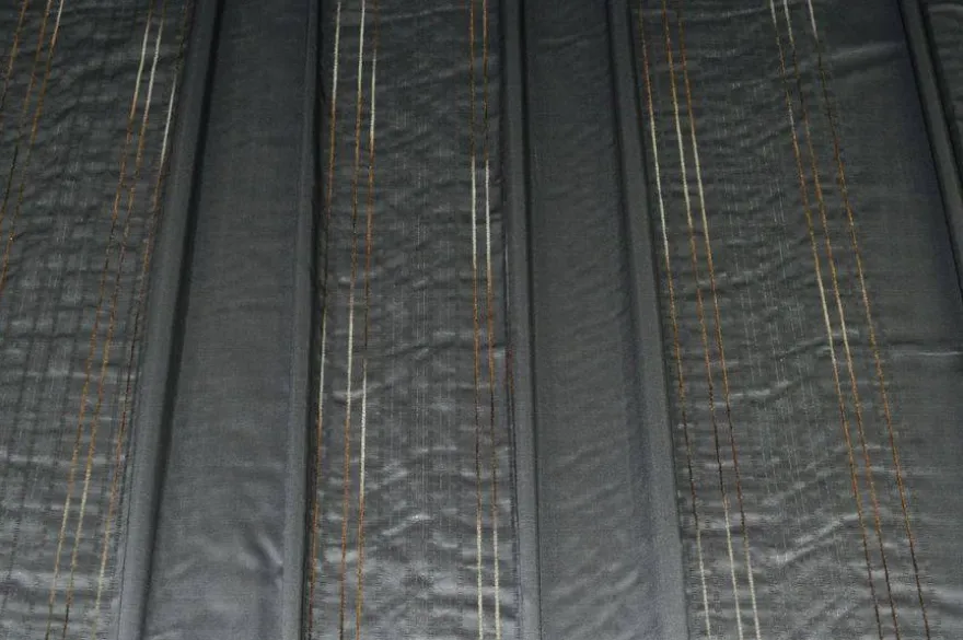 TAFFETA' RIGATO GRIGIO ACCIAIO ALTEZZA CM 300