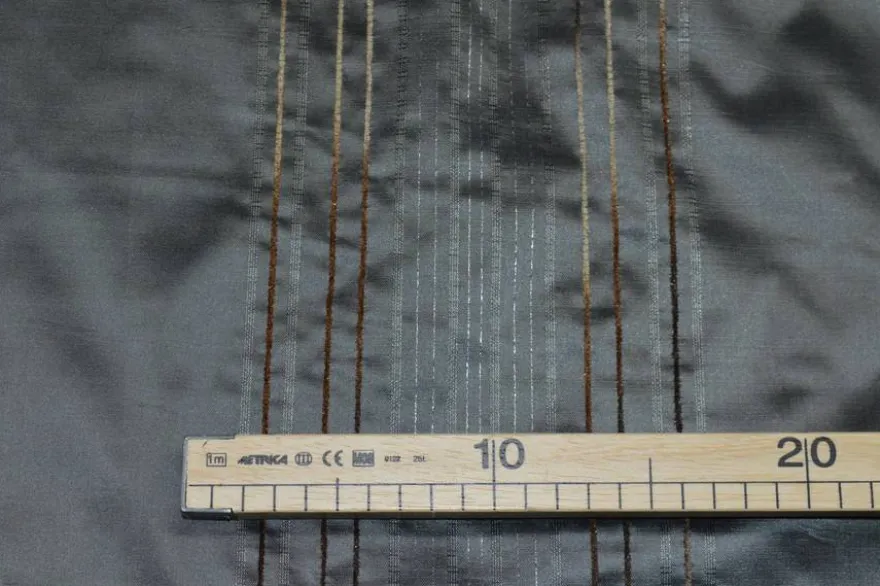TAFFETA' RIGATO GRIGIO ACCIAIO ALTEZZA CM 300
