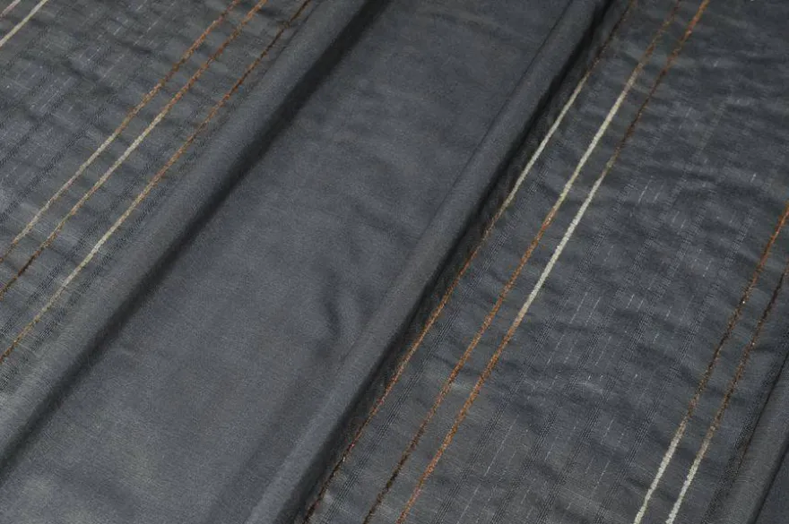 TAFFETA' RIGATO GRIGIO ACCIAIO ALTEZZA CM 300