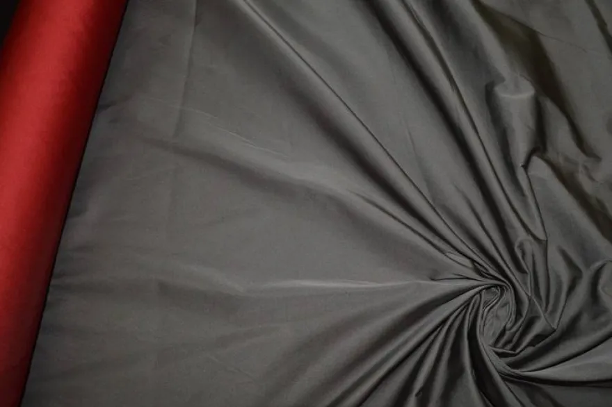 TAFFETAS DOUBLE GRIGIO/ROSSO