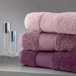 TELO BAGNO GABEL IN PURO COTONE IDROFILO JACQUARD TINTA UNITA