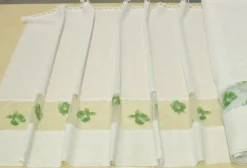 TENDINO CON INSERTO IN ORGANZA FIORE VERDE