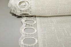 TENDINO CON INSERTO ORGANZA FIORE BLU