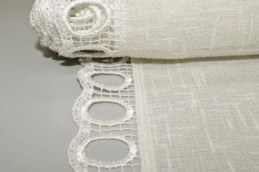 TENDINO CON INSERTO ORGANZA FIORE BLU