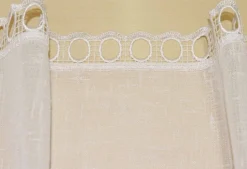 TENDINO CON INSERTO ORGANZA FIORE ARANCIONE