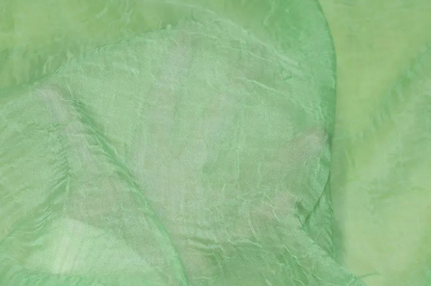TENDINO IN ORGANZA EFFETTO STROPICCIATO VERDE