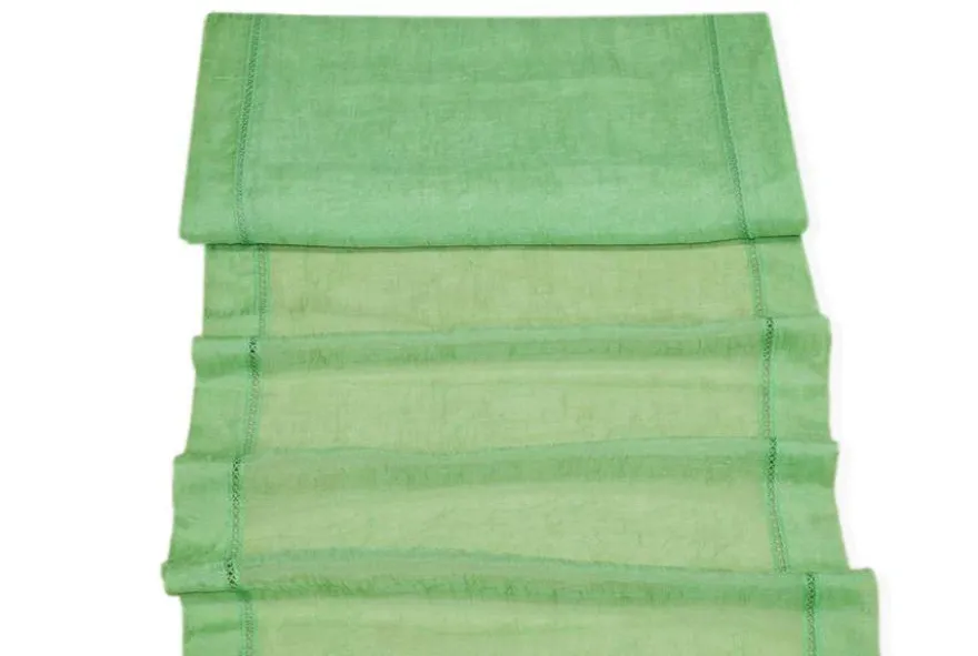 TENDINO IN ORGANZA EFFETTO STROPICCIATO VERDE