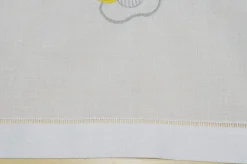 TENDINO MISTO LINO RICAMATO GATTINI LARGHEZZA CM 40