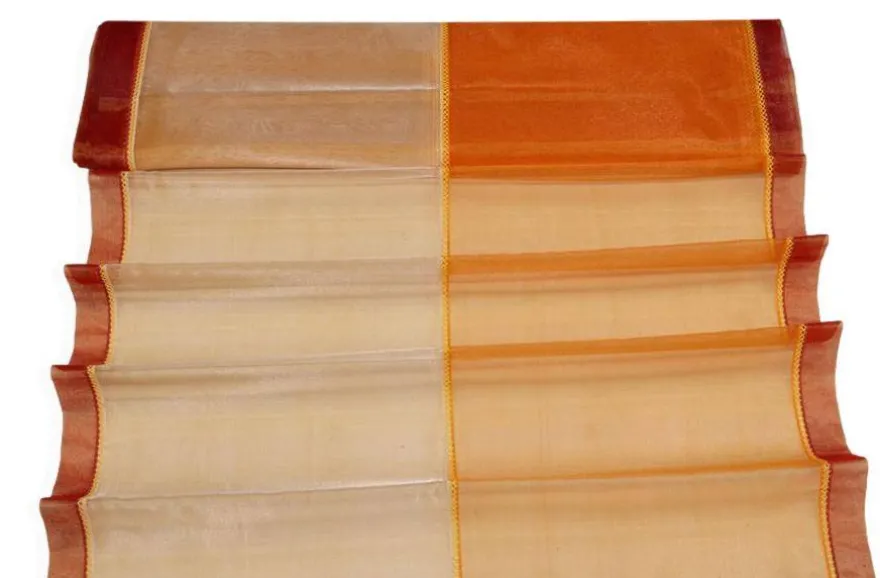 TENDINO ORGANZA ARANCIO CANGIANTE GIALLO
