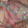 TENDINO ORGANZA AZZURRO CANGIANTE ROSSO