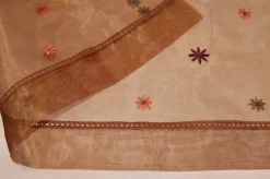 TENDINO ORGANZA CON FIORELLINO RICAMATO