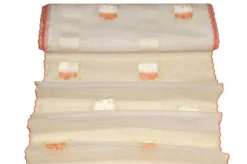 TENDINO ORGANZA CON INSERTI ARANCIO