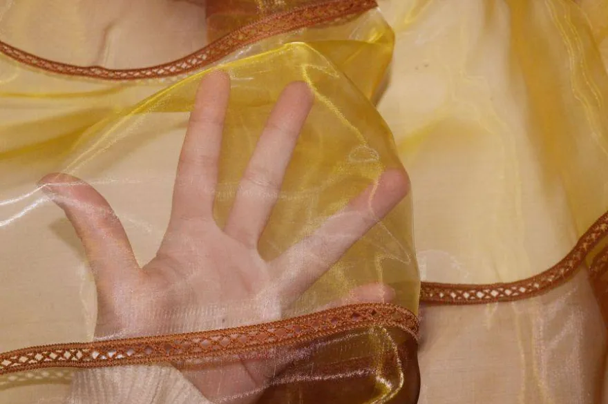 TENDINO ORGANZA ORO CANGIANTE OCRA