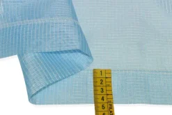 TENDINO ORGANZA QUADRETTO AZZURRO