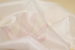 TENDINO ORGANZA QUADRETTO BIANCO