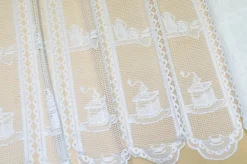 TENDINO RICAMATO BIANCO FANTASIA TEIERE