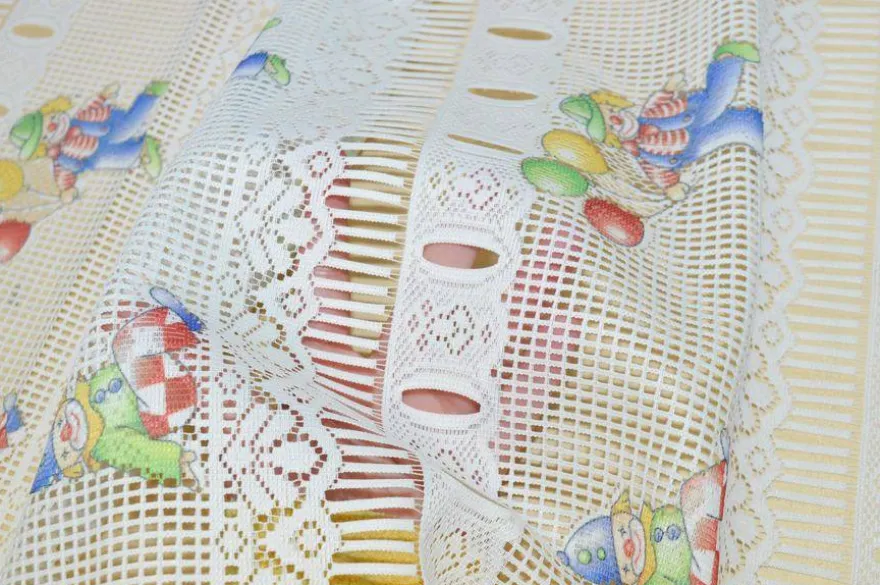 TENDINO RICAMATO DISEGNO CLOWN