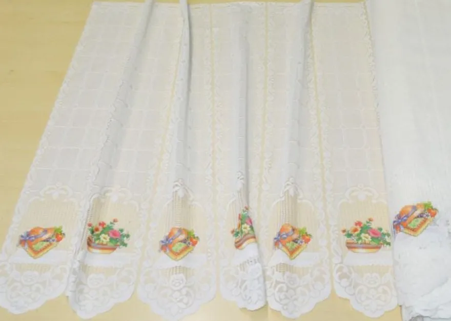 TENDINO RICAMATO FANTASIA VASO FIORI
