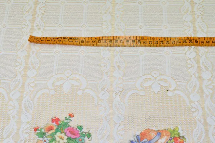 TENDINO RICAMATO FANTASIA VASO FIORI