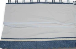 TENDINO TIROLESE BALZA COTONE FIORI BLU ALTEZZA 240