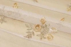 TENDINO TULLE RICAMATO FIORELLINO BEIGE