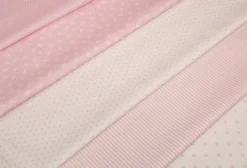 TESSUTI COORDINATI PIQUET MILLE RIGHE ROSA