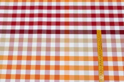 TESSUTO ANTIMACCHIA MULTICOLOR ROSSO/ARANCIO
