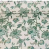 TESSUTO ARREDO CASA GOBELIN FANTASIA FIORE STILIZZATO VERDE