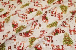 TESSUTO ARREDO FANTASIA BABBO NATALE