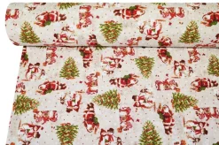 TESSUTO ARREDO FANTASIA BABBO NATALE