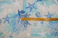 TESSUTO ARREDO FANTASIA CORALLI AZZURRO