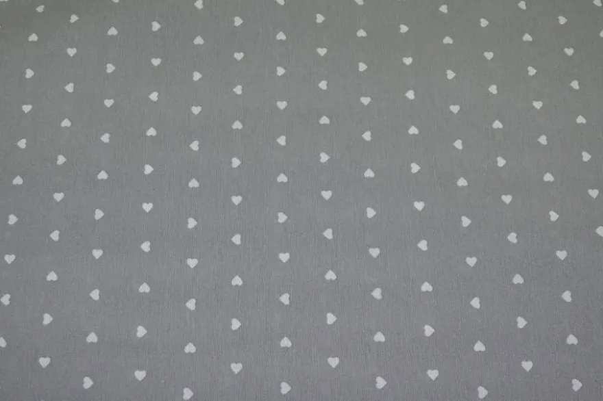 TESSUTO ARREDO FANTASIA CUORICINO GRIGIO