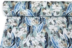 TESSUTO ARREDO FANTASIA FLOREALE AZZURRA