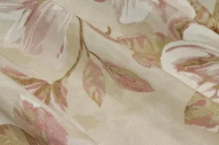 TESSUTO ARREDO FANTASIA MAGNOLIA ROSA FONDO BEIGE