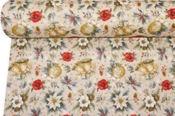 TESSUTO ARREDO FANTASIA NATALE CAMPANE
