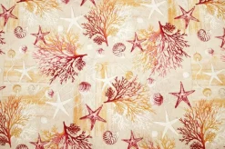 TESSUTO ARREDO FANTASIA OCEANO ROSSO