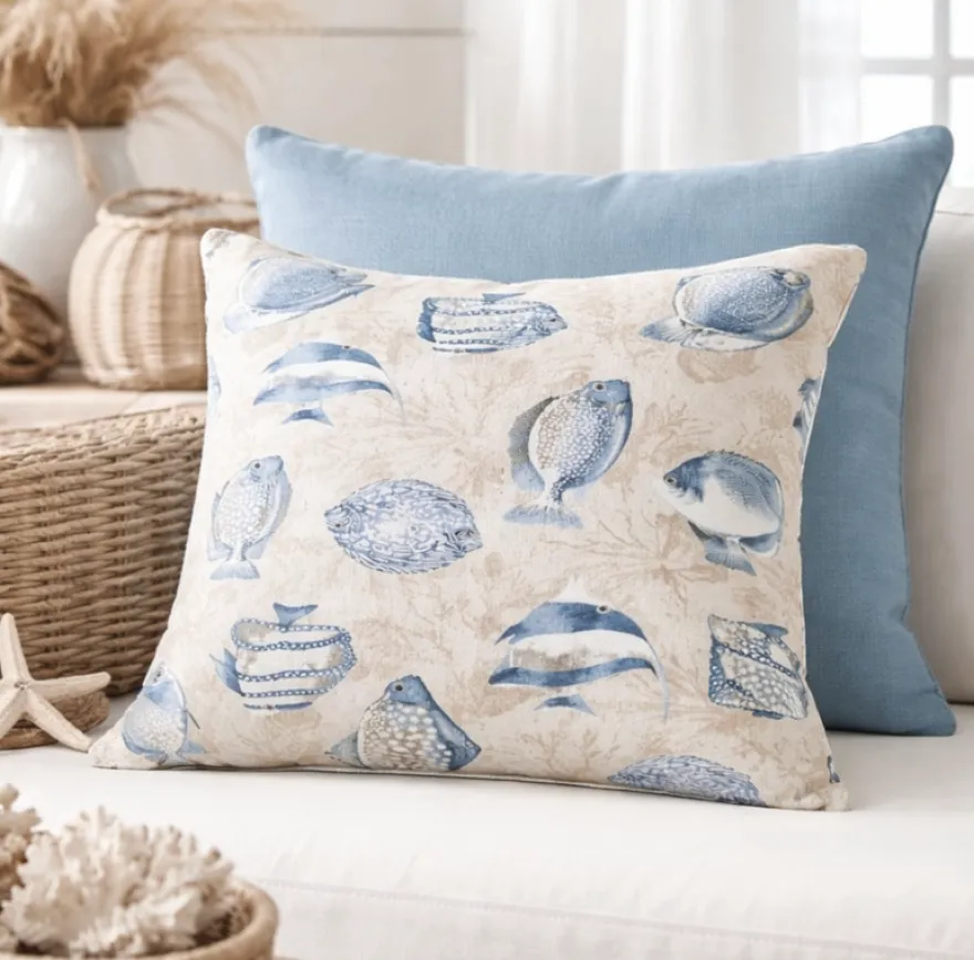 TESSUTO ARREDO FANTASIA PESCI