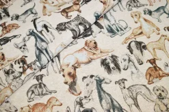 TESSUTO ARREDO GOBELIN FANTASIA CANI