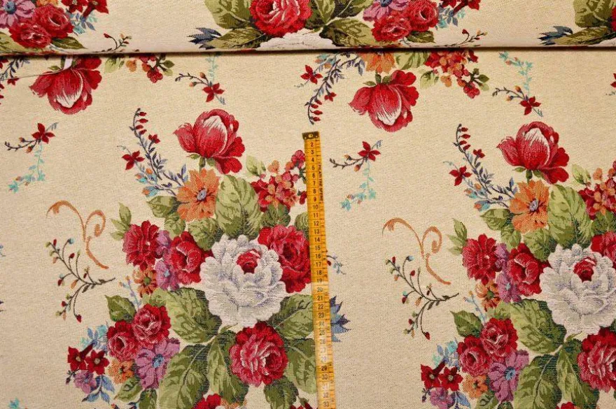 TESSUTO ARREDO GOBELIN FANTASIA FLOREALE BEATRIZ