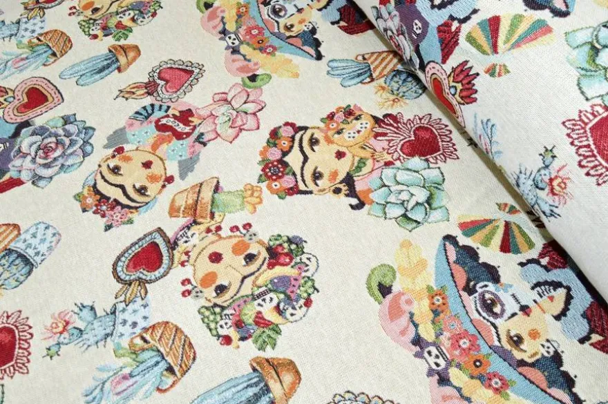 TESSUTO ARREDO GOBELIN FANTASIA FRIDA