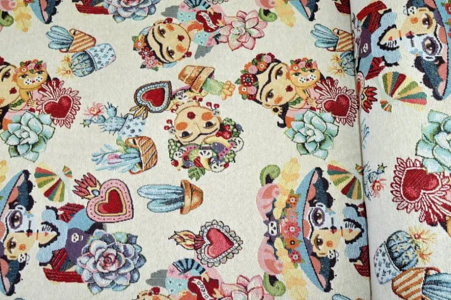TESSUTO ARREDO GOBELIN FANTASIA FRIDA