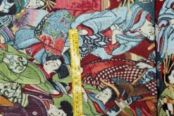 TESSUTO ARREDO GOBELIN FANTASIA GEISHA