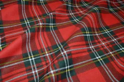 TESSUTO ARREDO PURO COTONE SCOZZESE ROSSO