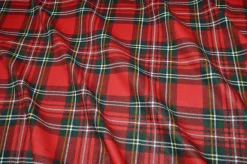 TESSUTO ARREDO PURO COTONE SCOZZESE ROSSO