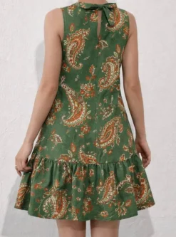 TESSUTO BATISTA PURO COTONE DISEGNO CASHMERE ARANCIO E VERDE